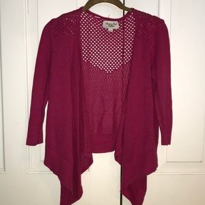 American Eagle Outfitters pink cardigan